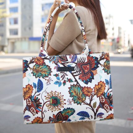Canvas Couture – Everyday Tote with Inner Partition & Print Vibes